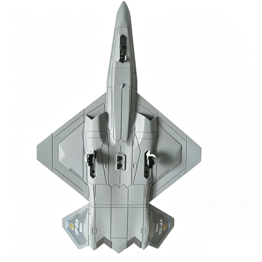 Model stíhačky YF-23 Black Widow II v měřítku 1/72, Plastikový stavebnicový model typu Snap Fit (bez nutnosti lepidla), Kovový model vojenského letadla Diecast Coll