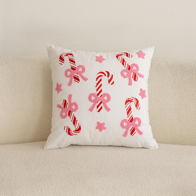 New Christmas Pillowcase Towel Embroidered Core-free Pillow Living Room Sofa Cushion Bedside Pillow
