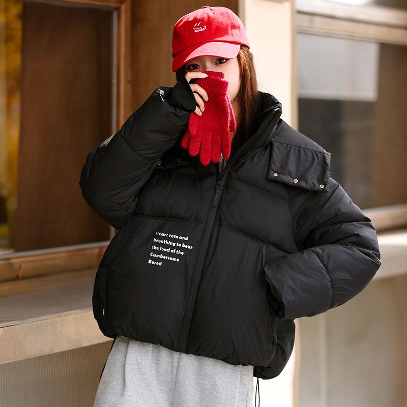 European short cotton-padded clothes for women's new winter thickened hooded high-end foreign style high-end feeling super good-looking coat