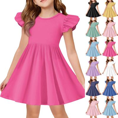 Girls' Summer Princess Dress , A,Line T,Shirt Dress Easter Day