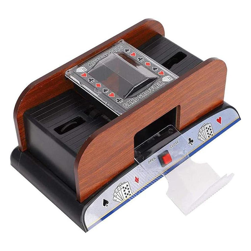Battery Operated Automatic Card Shuffler for Poker, UNO, Blackjack and Texas Hold'em Portable Card Shuffler for Home Travel Party Casino Games