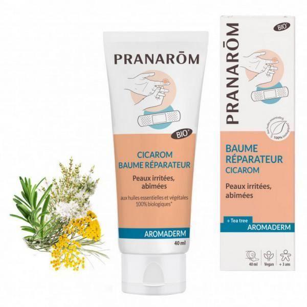 Baume Réparateur Bio - PRANAROM - Cicarom - Apaise et protège - 40ml - Sans parabène