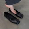 French Niche Ballet Shoes Are Beautiful, Black Super Soft Flat-soled Single Shoes 2025 Autumn Square Head Shallow Mouth Versatile Single Shoes Women