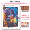 Volle quadratische/runde Diamant-Malerei Fantasy Mädchen Home Decor Stickerei Mosaik Elfen Cartoon Kristall Wandkunst