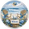 Retro Wild Flowers Butterfly Tin Sign 20x20cm, Rustic Aluminum Wall Art