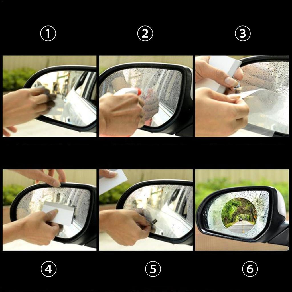 Falbiro Car Rearview Mirror Film, Anti-Fog Mirror Film | 2 Pcs Auto Car Rearview
