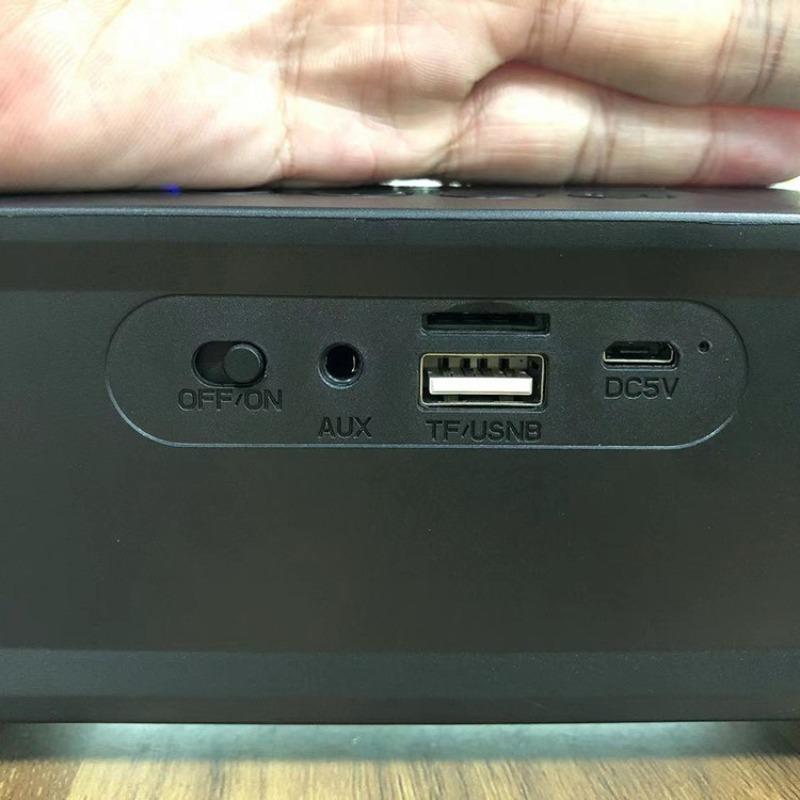 RGB Marquee Luminous Mini Sound Blaster Audio Desktop Strip Portable Subwoofer High Power Bluetooth Speaker