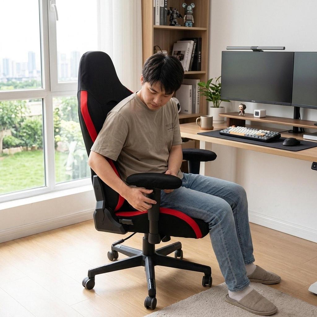 Atmungsaktiver wiederverwendbarer rutschfester Gaming-Stuhlbezug für das Büro