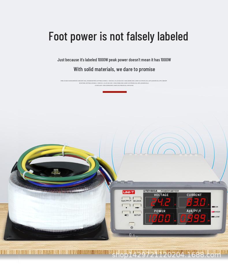 220V Toroidal Isolation Transformer - 24V Low-Frequency Voltage Converter for Power Amplifiers
