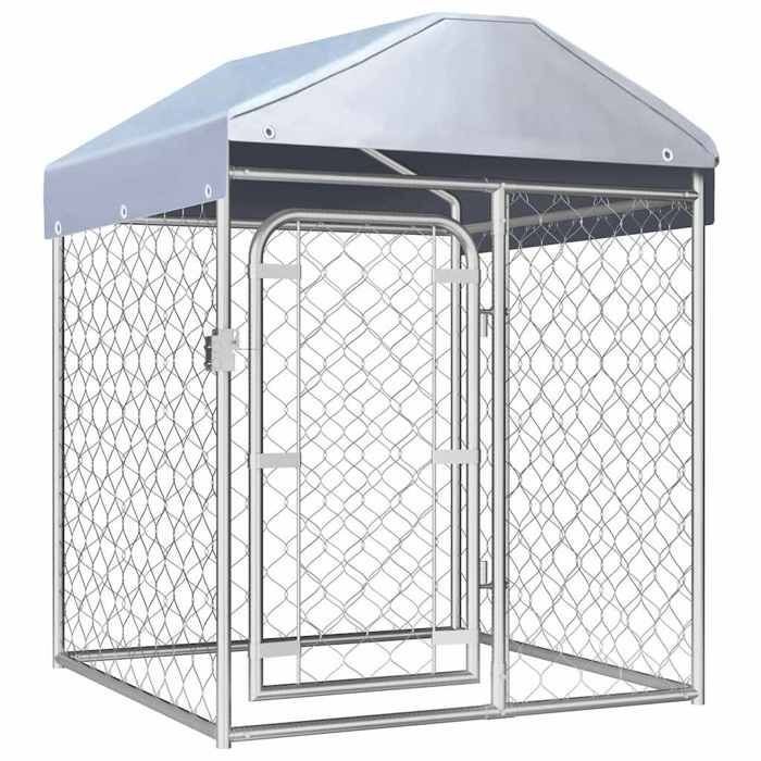 VidaXL Chenil Extérieur avec Toit Chiens 1x1x1,25m Cage Enclos Niche Jardin 144491