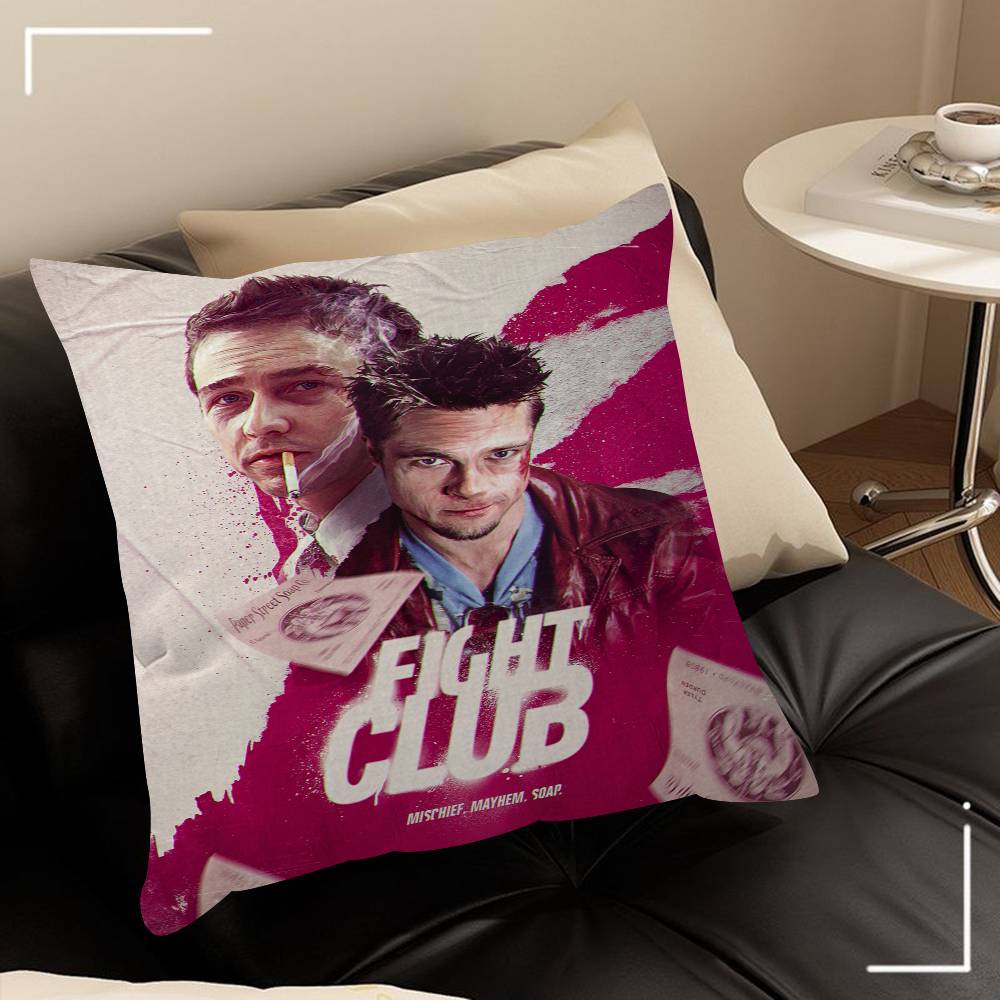 Movie Fight Club Brad Pitt Boxing Personalized Pillow Cover Kids Bedroom Wild Party Decor Pillowcase Kid Birthday Shower Gift