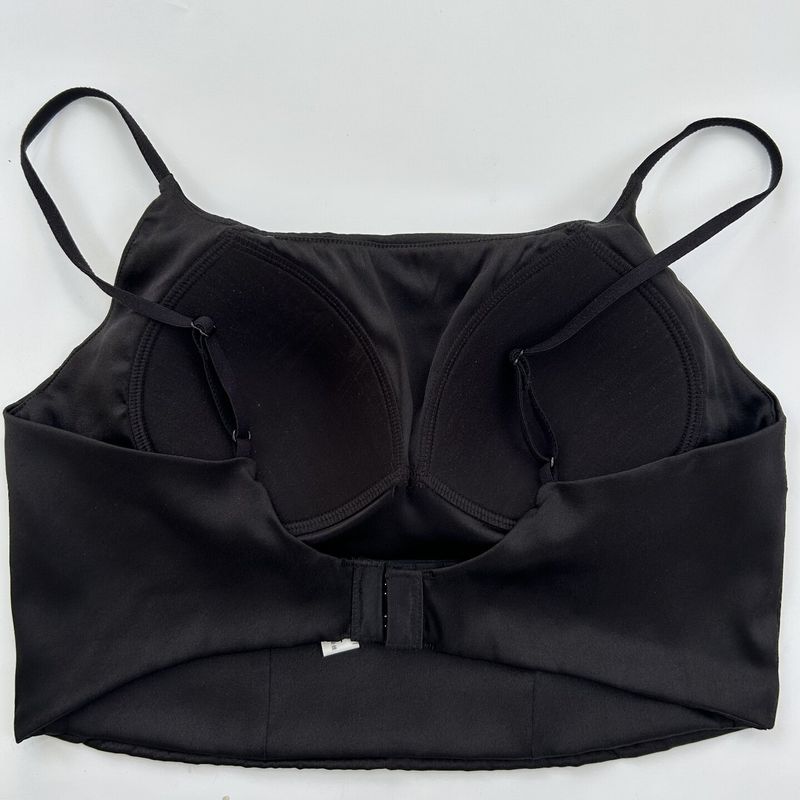 Lightweight Anti-Exposure Silk Bra, Mulberry Silk Satin, Skin-Friendly, Black and White Silky, Wireless, Quick-Dry Women's Underwear