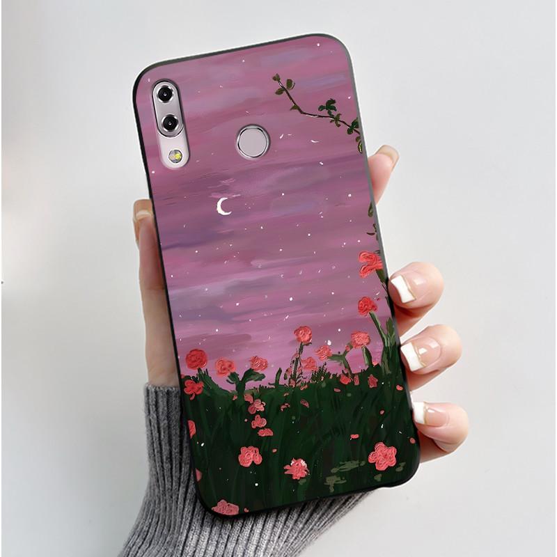 For Asus Zenfone 5 5z ZS620KL ZE620KL X00QD 6.2" 2018 Shockproof Phone Case Aesthetic Fashion Cute Cat Black Soft Silicone Cover