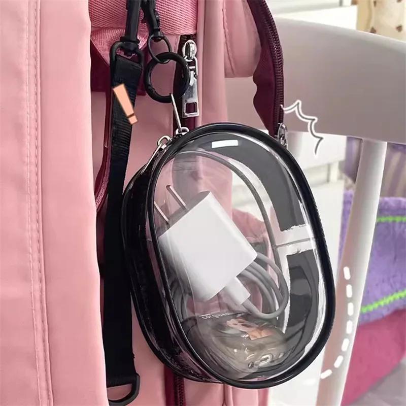 Jewelry Organizer Transparent Storage Data Cable Storage Box Outdoor Travel Headset Charger Storage Pouches Dustproof Case