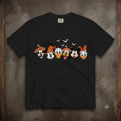 Mickey And Friends Spooky Front Back Design Halloween Comfort Colors Tee