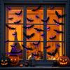 24PCS Eerie Bat/Spiders Shape Wall Sticker With LED Light Effect Mysterious Halloween Atmospheres Accessories