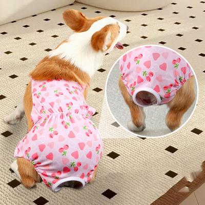 Yousheng Female Dog Menstrual Pants with Suspender Pet Period Diapers Reusable Dog Sanitary Pantie Breathable Dog Onesie Pet Underwear