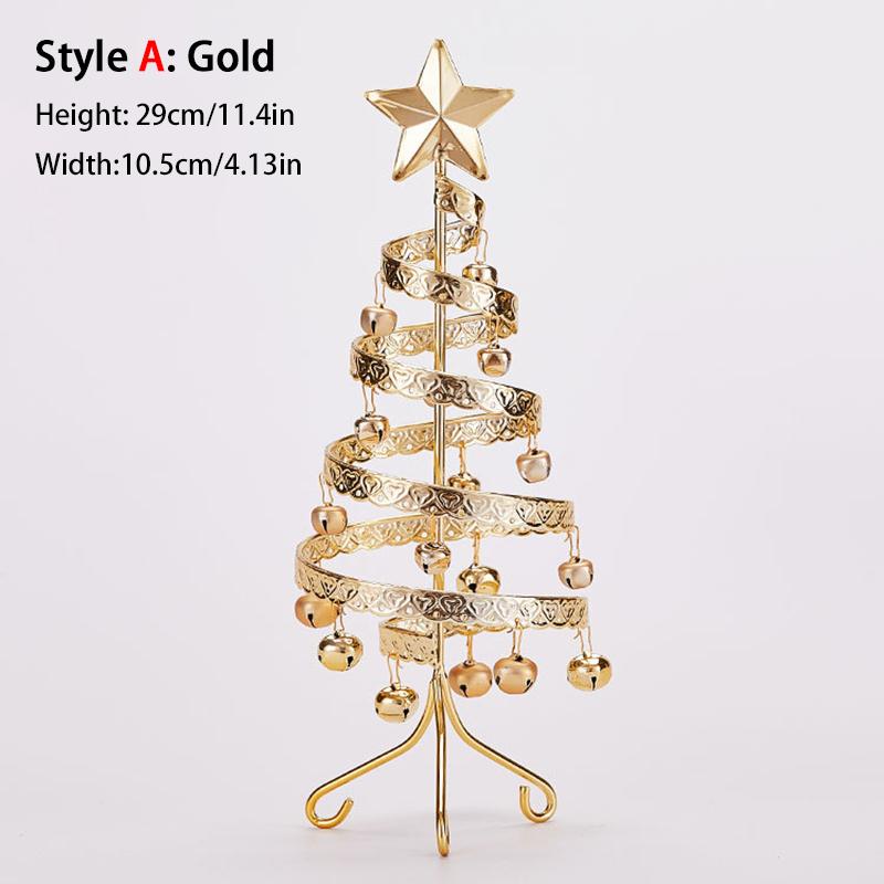 Železná krajka Vánoční stromek Mini se zvonkem Hvězda Stolní ozdoba Ozdoba Nový rok Štědrý večer Dárek Oslava Párty Vánoce 2026