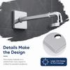 Square Shower Arm Cover Plate Extra Large Electroplating Finish Shower Arm Flange 3.5 Inch Wall Mount Shower Escutcheon Plate