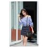 New large-capacity artificial leather embroidery thread shoulder messenger women's bag