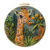 Animal Stamped Cross Stitch Embroidery Kits with Hoop Cloth Color Thread