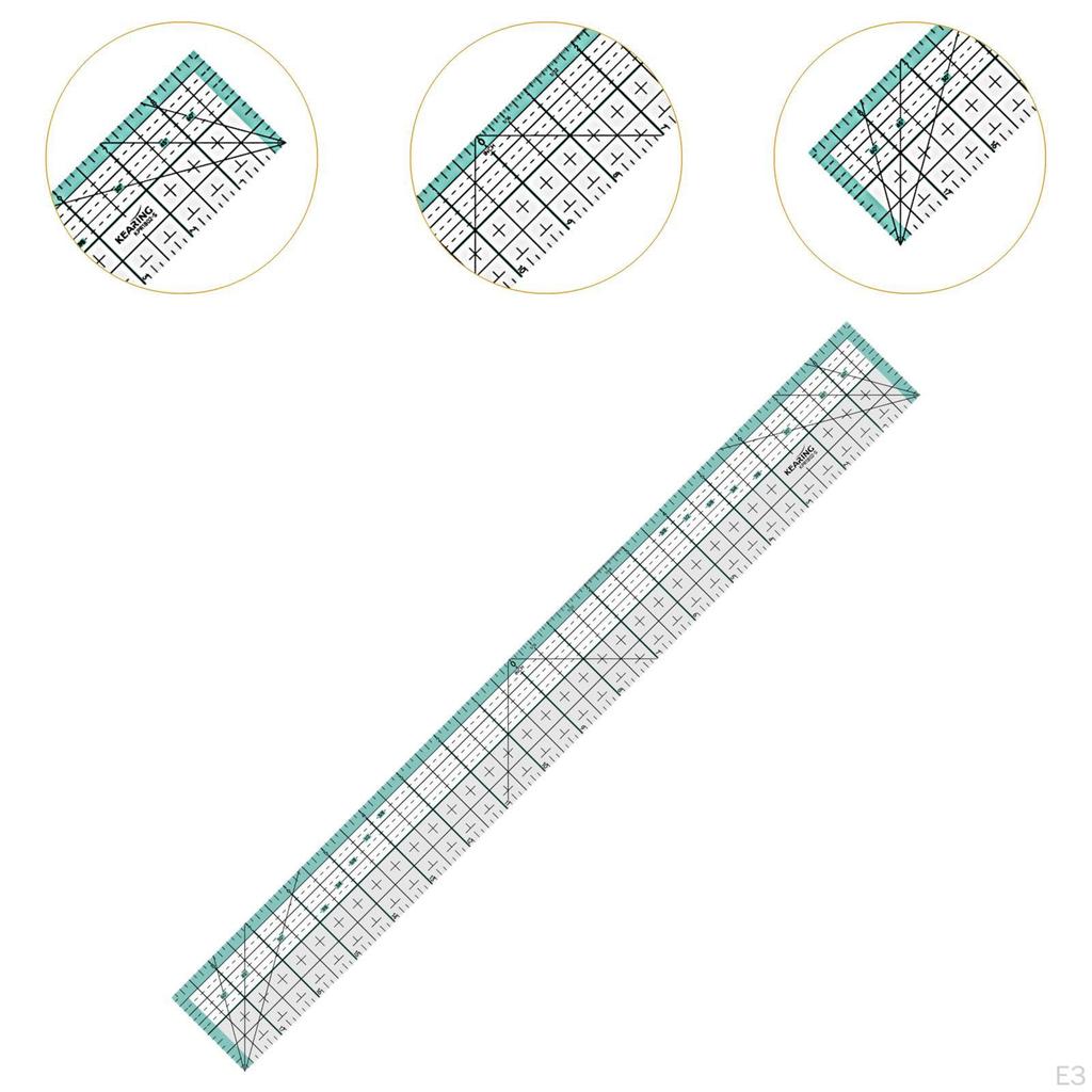 Quilting Ruler AntiSlip Sewing Patchwork Multifunctional Templates for