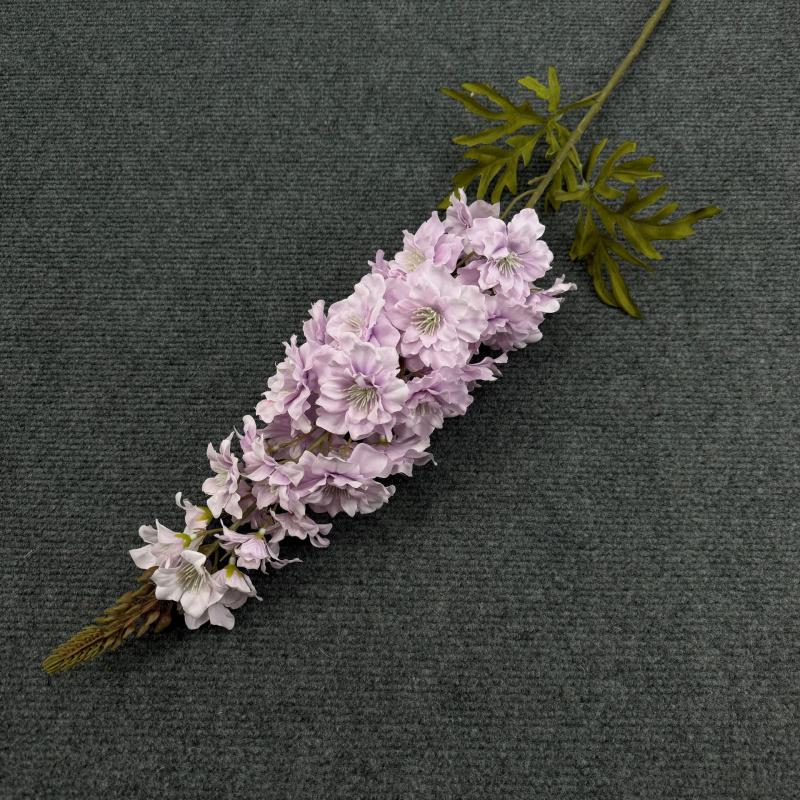 5pcs Artificial Large Delphinium Flower Branch Silk Retro Color Fat Larkspur Poisonweed for Wedding Party Floral Decoration
