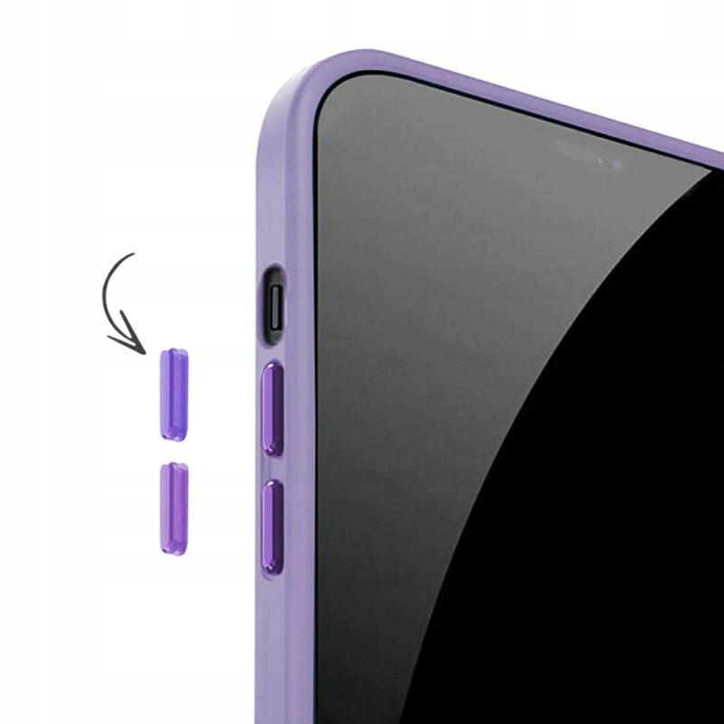 Case for iPhone 14 Pro Magsafe Magmat Reinforced Case Purple + Glass