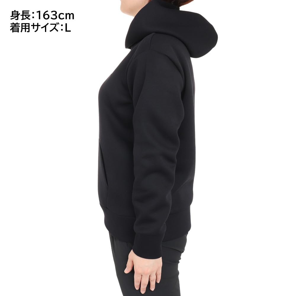 The North Face Tech Air Sweat Wide Hoodie for L Women, Stretch, Anti-Static Care, FW23, Black,