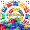 25-100pcs Mini Colorful Pencil Sharpener, Curved Anti-slip Design Plastic Square Pencil Sharpener School Reward Stationery XJM