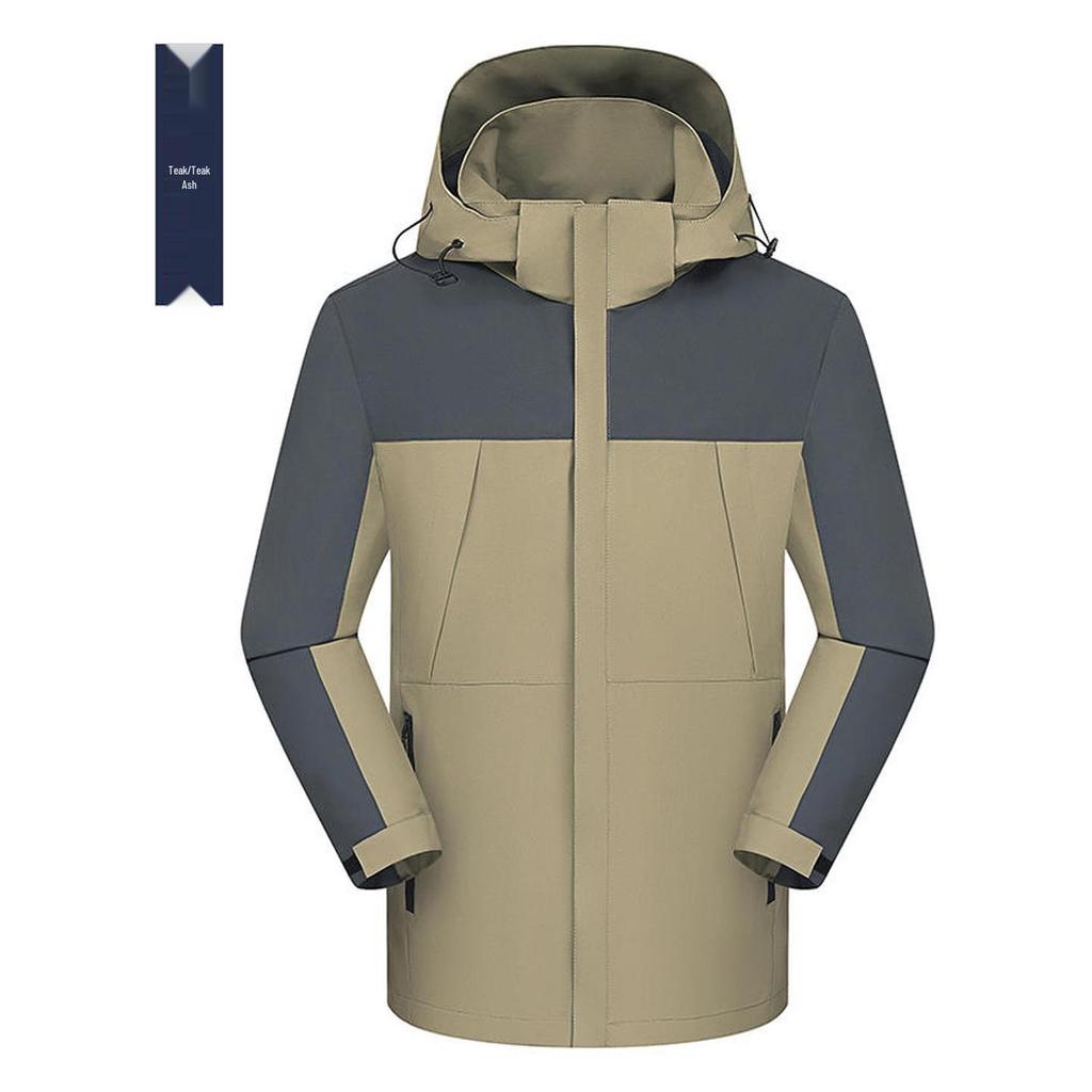 Unisex Windproof Hooded Windbreaker: Custom Printed Outdoor Jacket for Team Building, Class and School Uniforms
