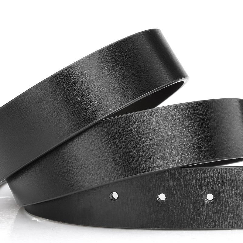 

New Toothless Belt for Men, Genuine Leather Belt for Men, Toothless Automatic Buckle Strip 130cm