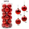 24 Pack Pink Christmas Ball Ornaments Tree Decorations for Party and Wedding
