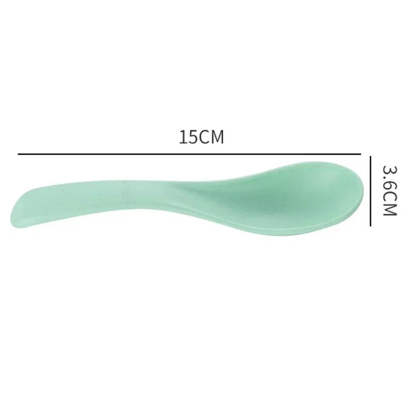 Wheat Straw Small Spoon Spoon Spoon Plastic Soup Tableware Nordic Style Children's Dessert Gift Furniture Essential