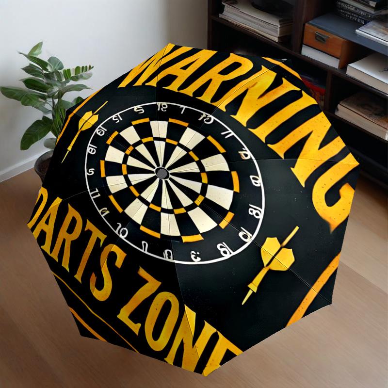 Throw darts Printed Umbrella 8-Frame for Travel, Camping, Casual Lightweight Portable Umbrella, Essential for Every Family Holidays Gift