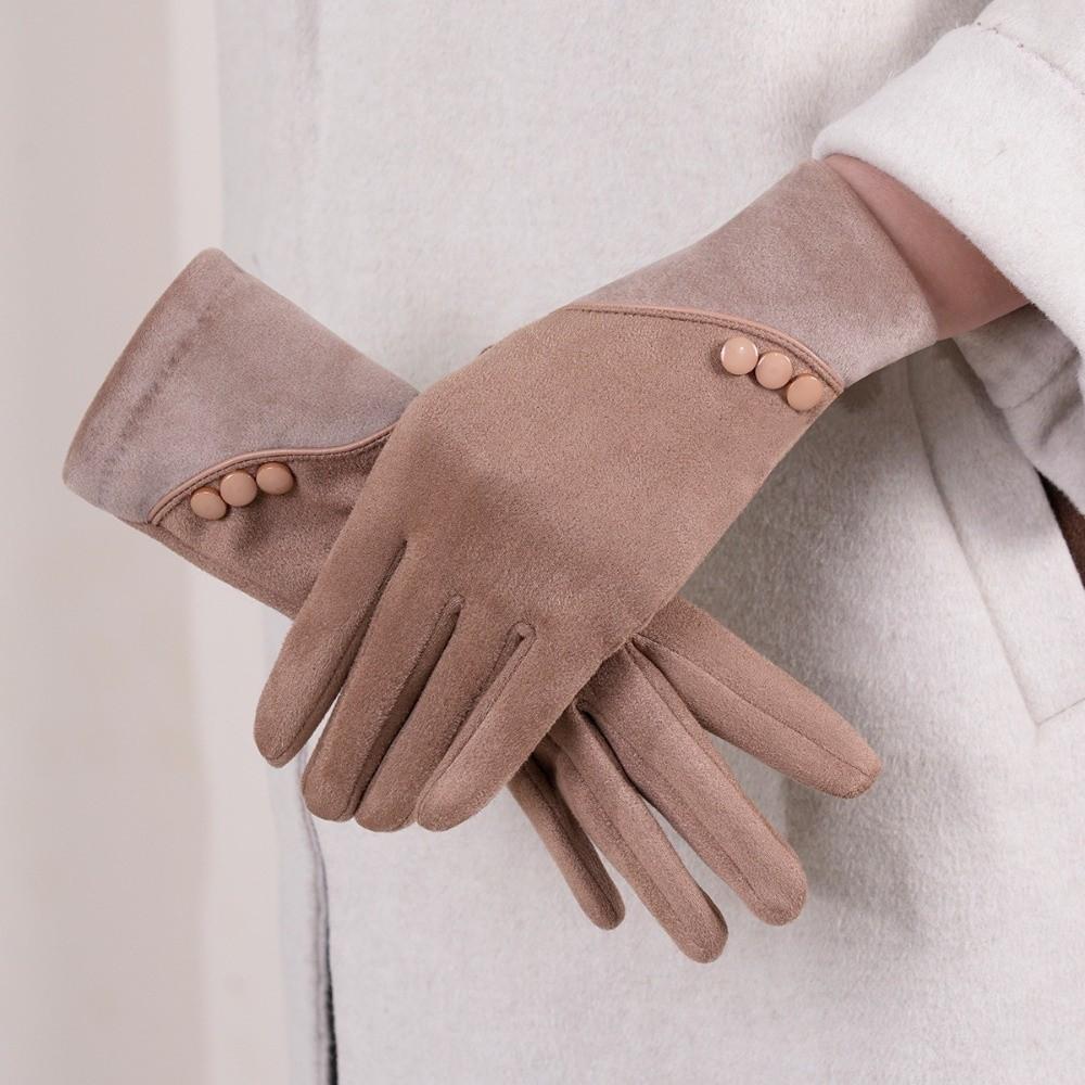 Thick Winter Thermal Gloves Warm Windproof Suede Gloves Cold Season Touch-Screen Gloves Gift
