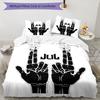 3pcs Jul  rapper pattern bedding set duvet cover set includes duvet cover &pillowcases, perfect all season bedroom decoration & gift
