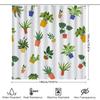 Vibrant Indoor Plants Bath Mat Shower Curtain Perfect Decor For Your Bathroom With Green Foliage Flower Patterns Size Customizab
