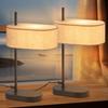 Lampe de table - NETTLIFE - 2x 44,5 cm E14 - Noir - Abat-jour tissu - Métal (Scandinave)