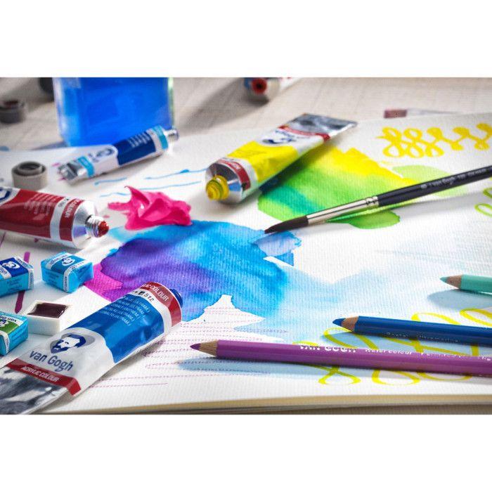 Bloc à dessin spirale pour différents médiums 30 feuilles A4 300g Van Gogh