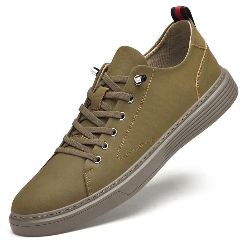 

Мода 2024 года Мужская повседневная обувь Zapatillas De Hombre Flats Slip on Натуральная кожа Обувь для вождения Прогулки Скейтборд Обувь для тенниса для мужчин 44 хаки