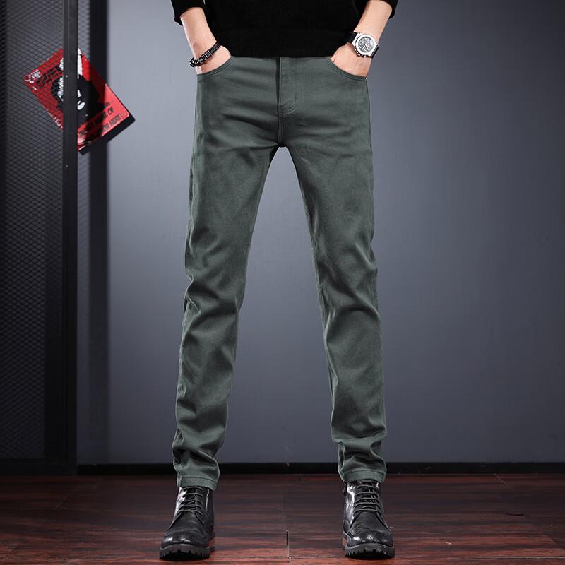 

JieLeNuo Men s Slim Fit Stretch Casual Jeans 33