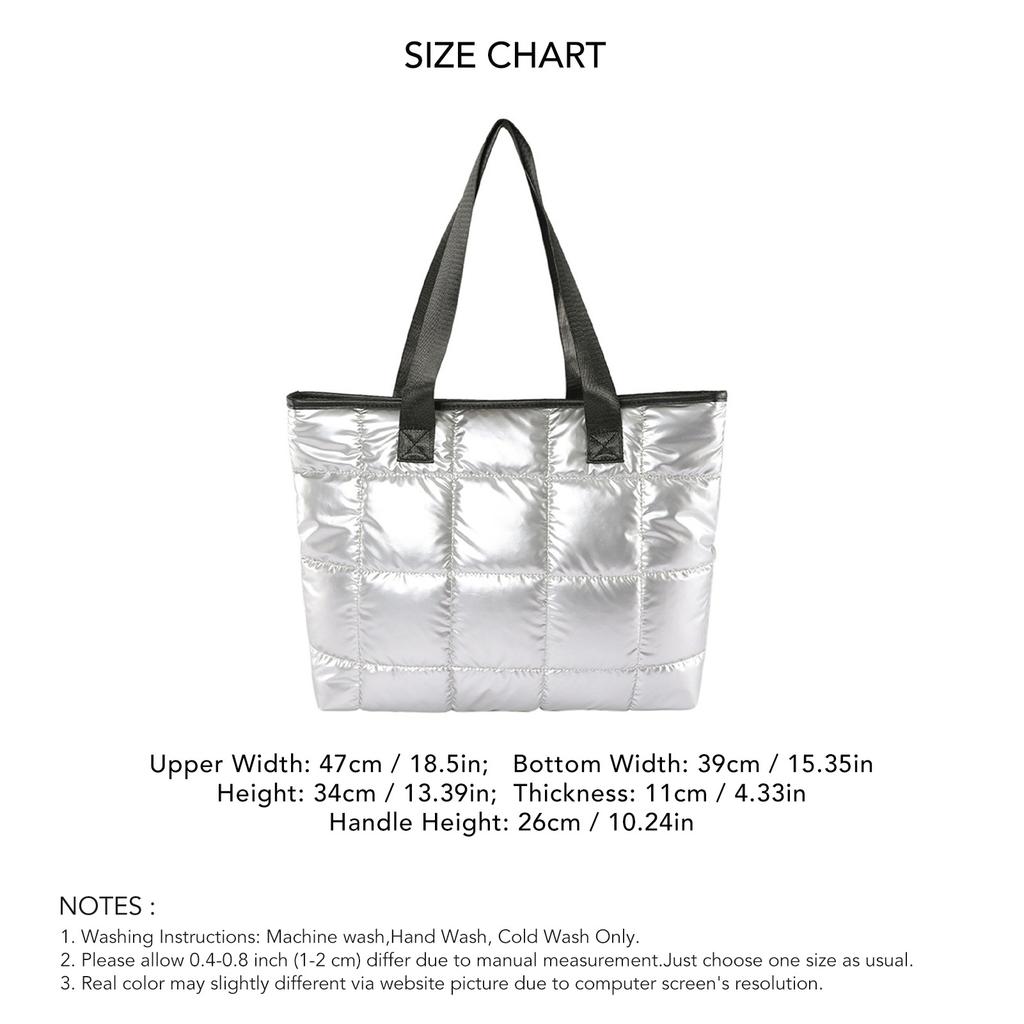 Large Puffy Shoulder Bag Filled Cotton Soft Padded Winter Handbag Women Pillow Shopper Bag for