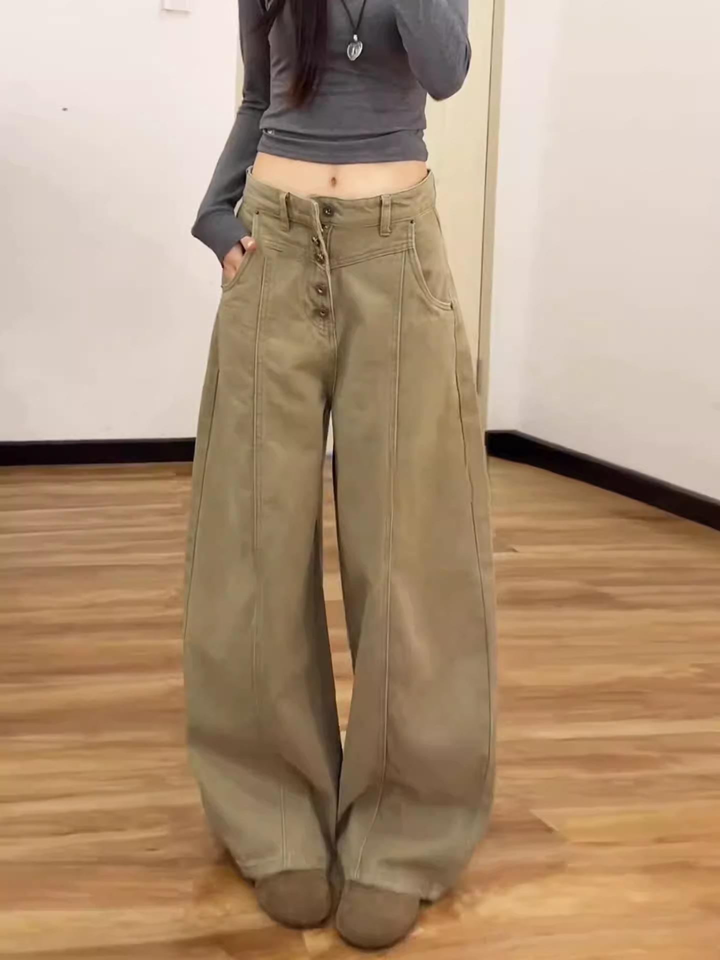 

Women s Plus Size Khaki High-Waisted Workwear Jeans S