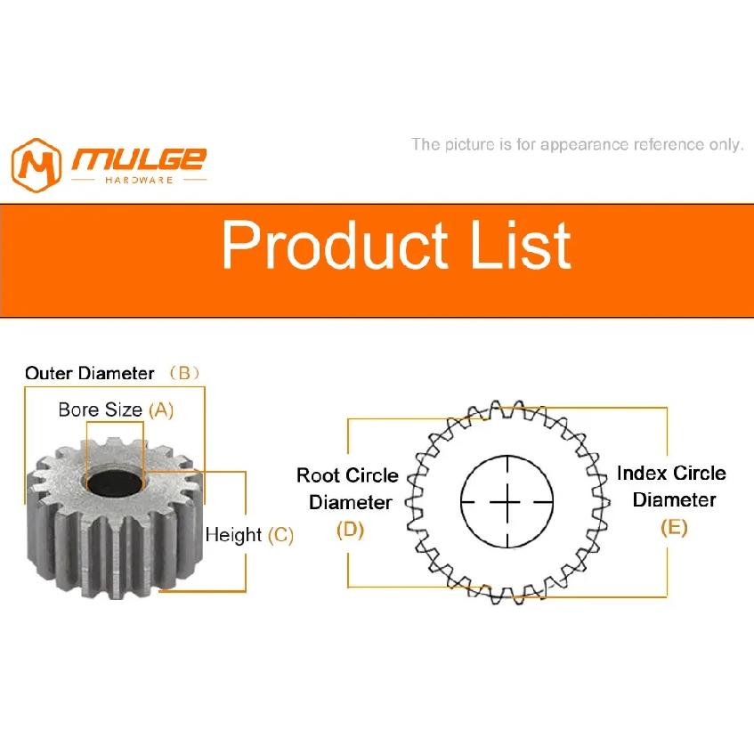 Spur Gear 1M-81T/82T/83T/84T/85T/86T/87T/88T/89T/90Teeth SC45# Carbon Steel Material Cylindrical Gear Transmission Accessories
