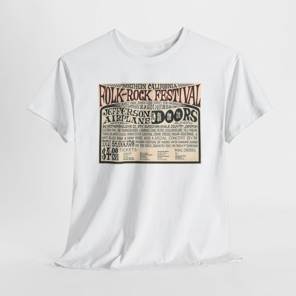 

Vintage 1968 Northern California Folk-Rock Festival Unisex T-shirt Tee, Music Festival 3XL