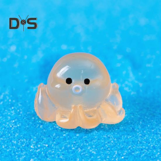 32 de bucăți mini figurine de caracatiță care strălucesc în întuneric din rășină Statui de caracatiță în miniatură pentru grădini cu zâne, acvarii, artizanat