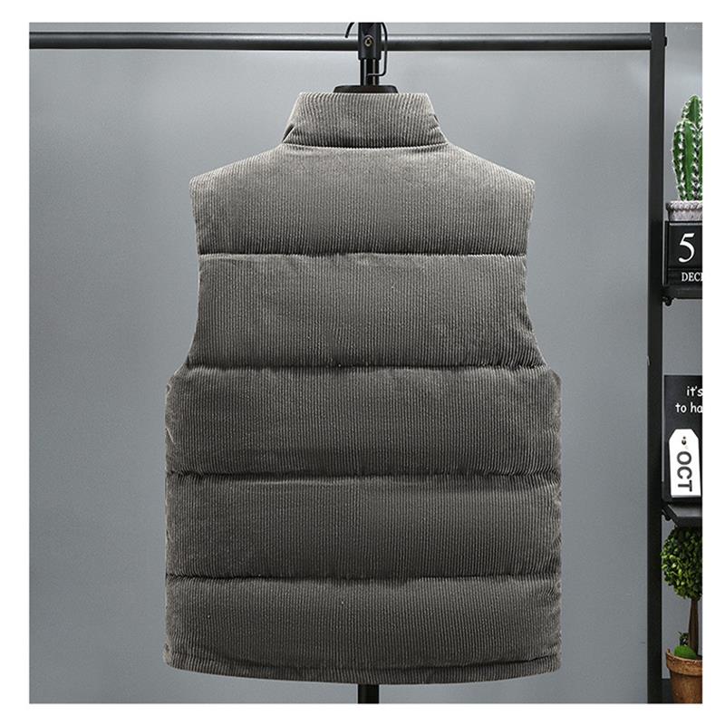 Corduroy Men's Vest Down Cotton Undershirt Fall And Winter Men's Thickened Cotton Couple Jacket Cotton Clothing