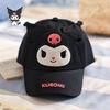 Sun Cap Kuromi Baseball Hat with Checkered My Melody Design for Featuring My Hello and UV Black [QPPQ] Kids, Melody, Cinnamoroll, Pochacco, Kitty,