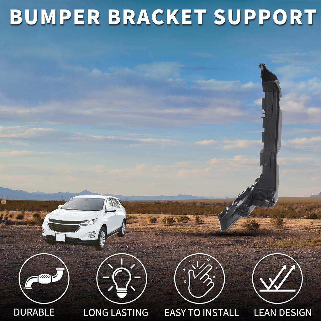 Bumper Support Bracket for Chevy Equinox Durable No.84059893 | Right Side Front Bumper Retainer Bracket Hold Mount Black 1 Pc
